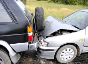 two vehicles after a collision